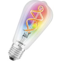 LEDVANCE, S.A.U LEDVANCE Smarte LED-Lampe mit Wifi Technologie, E27, RGB-Farben änderbar, Edisonform, Farbiges Filament als Stimmungslicht, Ersatz für herkömmliche