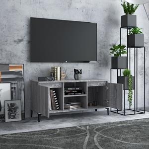 VidaXL TV-Schrank mit Metallbeinen Grau Sonoma 103,5x35x50 cm 