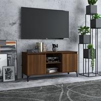 VidaXL TV-Schrank mit Metallbeinen Braun Eichen-Optik 103,5x35x50 cm 