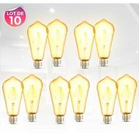 B.K.LICHT 5x 2er-Set LED Leuchtmittel Vintage Filament Industrie Lampe E27 Retro Glühbirne ST64 4W