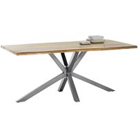 SIT MÖBEL TABLES & CO Tisch 160x85 cm, Akazie natur mit Baumkante wie gewachsen und silbernem Stern-Gestell