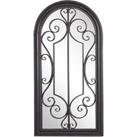 BELIANI Wandspiegel Schwarz Fensteroptik 50 x 98 cm Metall im eleganten Design Klassisch - Schwarz