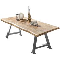 SIT MÖBEL TABLES & CO Tisch 160x90 cm Platte Mango massiv, Gestell Metall antiksilber