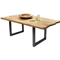 SIT MÖBEL TABLES & CO Tisch 200x100 cm Platte recyceltes Teak, Gestell Metall antikschwarz