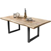 SIT MÖBEL TABLES & CO Tisch 160x90 cm Platte Mango massiv, Gestell Metall antikschwarz