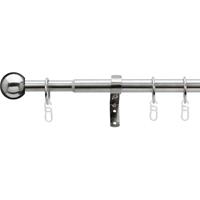 BESTLIVINGS Stilgarnitur Set aus Edelstahl, ausziehbare Gardinenstange 120-230 cm, Formentor