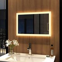 MEYKOERS Wandspiegel Badezimmerspiegel LED Badspiegel mit Beleuchtung 50x70cm Warmweiß 3000K, Spiegel mit Beleuchtung Lichtspiegel ohne Schalter - 50x70cm |