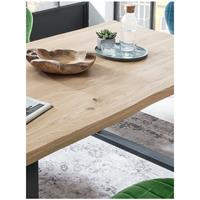SIT MÖBEL TABLES & CO Tisch 120x80 cm, Wildeiche, schwarzes Gestell mit Baumkante wie gewachsen