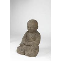 BURI Shaolin Buddha H 45cm aus Beton Deko Statue Figur Skulptur Buddhafigur