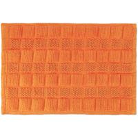 RELAXDAYS Badematte Baumwolle, 60 x 40 cm, rutschfest, waschbar, Vorleger Badezimmer, Badteppich rechteckig, orange - 