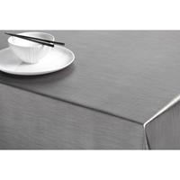 Bellatio Luxe Tafelzeil/tafelkleed Titanium Grijs Metallic Look 140 X 180 Cm - Tafelzeilen
