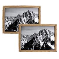 Mars & More 2x Stuks Schootkussens/laptrays Mont Blanc Gebergte Print 43 X 33 Cm - Dienbladen