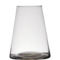 Shoppartners Transparante Home-basics Vaas/vazen Van Glas 30 X 17 Cm Donna - Vazen