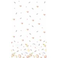 Duni Pasen Tafelkleed/tafellaken Paaseieren Wit/roze 138 X 220 Cm - Feesttafelkleden