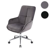 HWC Mendler Bürostuhl mit Armlehne höhenverstellbar grau/braun