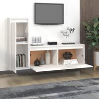 vidaXL Tv-meubelen 2 st massief grenenhout wit