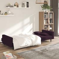 VidaXL Schlafsofa 2-Sitzer mit 2 Kissen Lila Stoff 