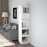 bonnevie Bücherregal/Raumteiler,Bücherschrank Weiß 40x35x167 cm Massivholz Kiefer vidaXL