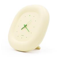 huismerk H-C-07 Woonkamer Home Bedroom Silent Clock Quartz Wall Wathorloge (CrÃ¨me Geel)