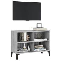 vidaXL Tv-meubel met metalen poten 69,5x30x50 cm grijs sonoma eiken