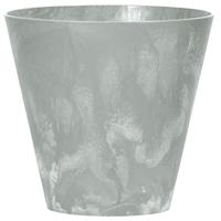 Prosperplast Kunststof bloempot betonlook 20 cm grijs - lichtgrijs - Bloempotten/plantenpotten voor binnen en buiten