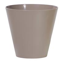 Prosperplast Plantenpot/bloempot kunststof dia 30 cm en hoogte 28 cm taupe/beige voor binnen/buiten