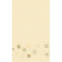 Duni Papieren tafellakens/tafelkleden beige met sterren 138 x 220 cm -