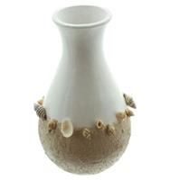 HOME Living Dekovase Muscheln Vasen weiß/beige