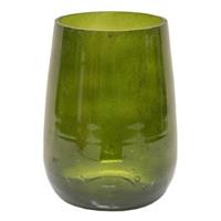 Plantenwinkel.nl Vase Marhaba Cone Green M 12x18 cm groene glazen vaas