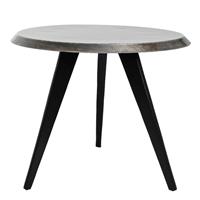 Ptmd Collection Winth Ronde Koffietafel  H45 x Ø60 cm  Aluminium  Messing
