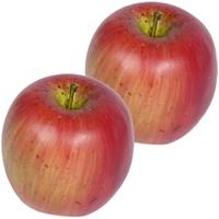 Bellatio Set van 6x stuks kunstfruit decofruit appels van ongeveer 8 cm -