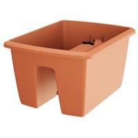 Prosperplast 1x Kunststof balkon plantenpotten/bloempotten terracotta cm -