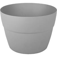 EDA Balkon plantenpot/bloempot kunststof grijs D30 x H21 cm -