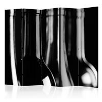 Karo-art Vouwscherm - Wijnflessen, gemonteerd geleverd, dubbelzijdig geprint (kamerscherm)225x172cm