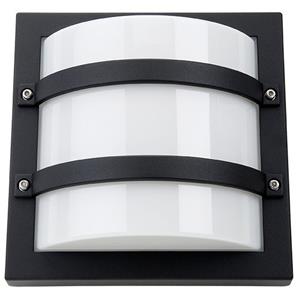 SG Lighting SG Largo LED Wandlamp E27 fitting vierkant mat zwart IP65 IK10 slagvast 614560 kies zelf de lamp