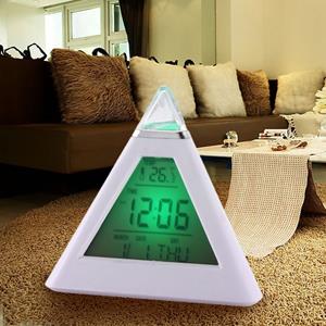 Huismerk 2 PC'S kleur veranderende piramide digitale LCD alarm klok thermometer temperatuur datum display elektronische tafel Desktop klokken