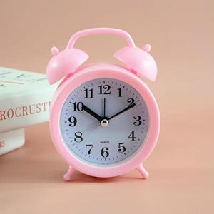 Huismerk 2 PCS Student Bed Small Alarm Clock Desk Alarm Clock(Pink)