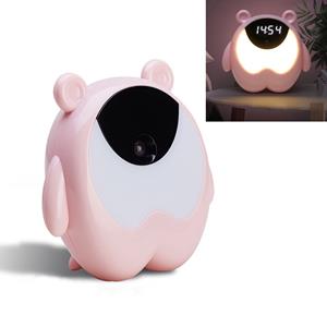 huismerk Creative Time Light Childrens Slaapkamer Smart Timer Bedside Wekker Stijl: Monochroom 3W (Roze)