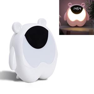 huismerk Creative Time Light Childrens Bedroom Smart Timer Bedside Wekker Stijl:Monochrome 3W(Wit)