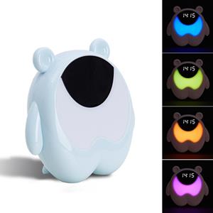 huismerk Creative Time Light Childrens Slaapkamer Smart Timer Bedside Wekker Stijl: Zeven kleurenmodellen 3W (Blauw)