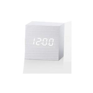 Huismerk Multicolor geluiden controle houten klok moderne digitale LED Bureau alarm klok thermometer timer wit hout