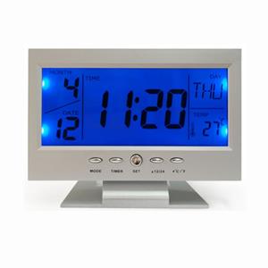Huismerk Groot scherm elektronische klok slimme Mute lichtgevende klok met thermometer