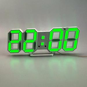 huismerk 6609 3D Stereo LED Wekker Woonkamer 3D Wandklok Kleur: Groen