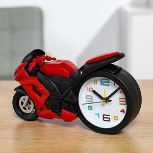 Huismerk Motorfiets Wekker Ornamenten Creative Child Gift Clock (Red Motorcycle Racing)