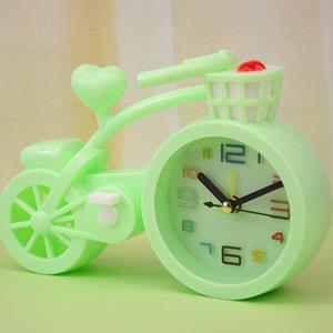 Huismerk 2 PCS Bicycle-shaped Desktop Alarm Clock Student Gifts(Grass Green)