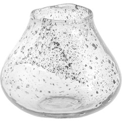 Clayre & Eef Glazen Theelichthouder Ø 13*12 cm Transparant Glas Rond Waxinelichthouder Windlichthouder