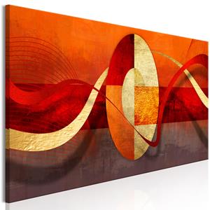 Karo-art Schilderij - Circle of Life, 3 maten, premium print op echt Italiaans canvas, Abstract schilderij , Inspirerend