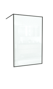 Balmani Framed inloopdouche 140 x 210 cm helder glas mat zwart profiel