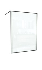 Balmani Framed inloopdouche 160 x 210 cm helder glas mat zwart profiel