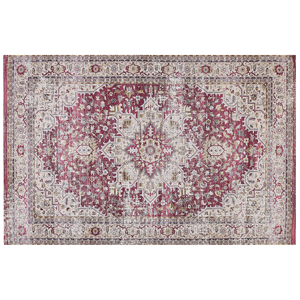 BELIANI Vloerkleed 150 x 230 cm Rood en Beige ARHAVI